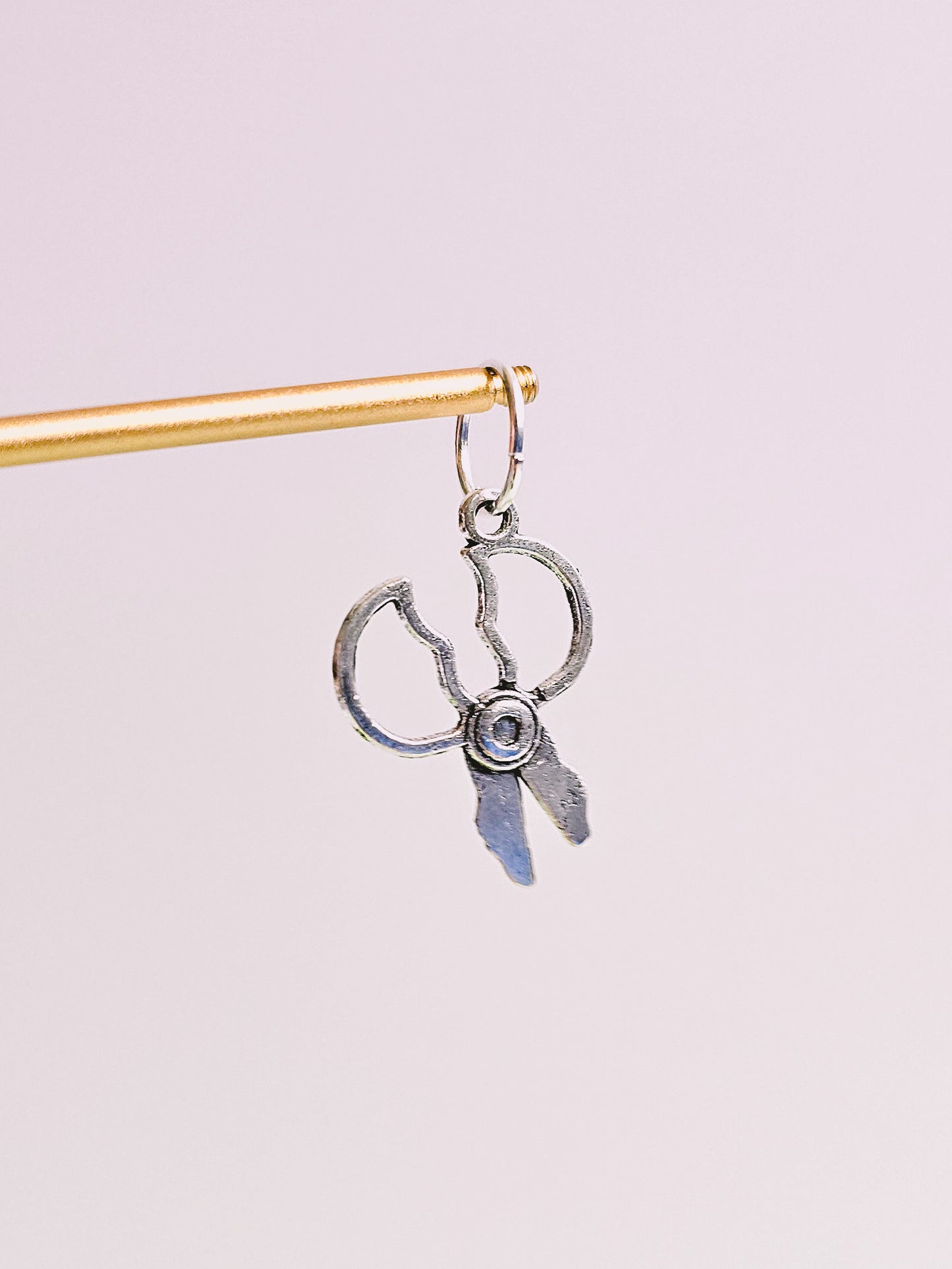 Silver Scissors Charm for Opaluxe Charm Hoops