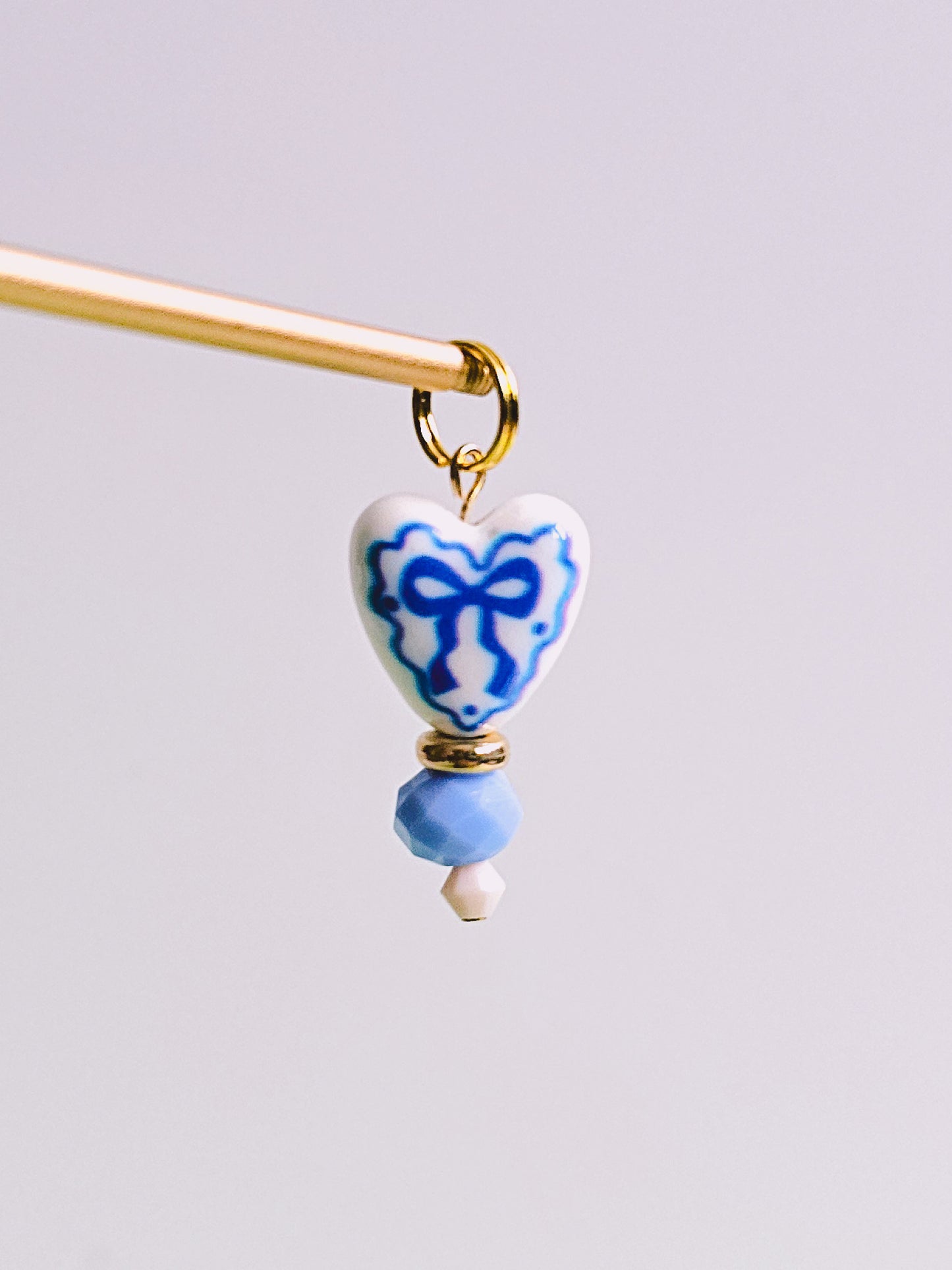 Blue Heart Charm for Opaluxe Charm Hoops