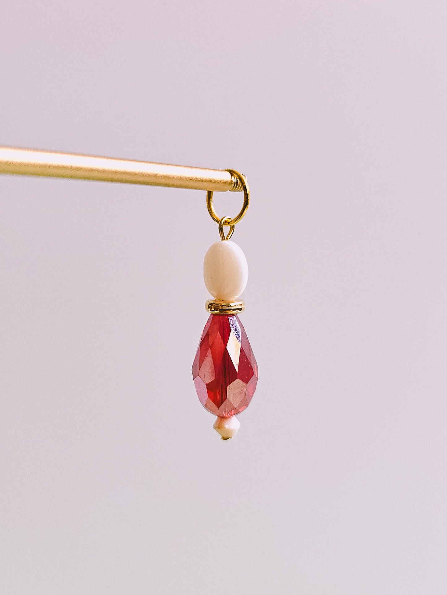 Red Teardrop Charm for Opaluxe Charm Hoops