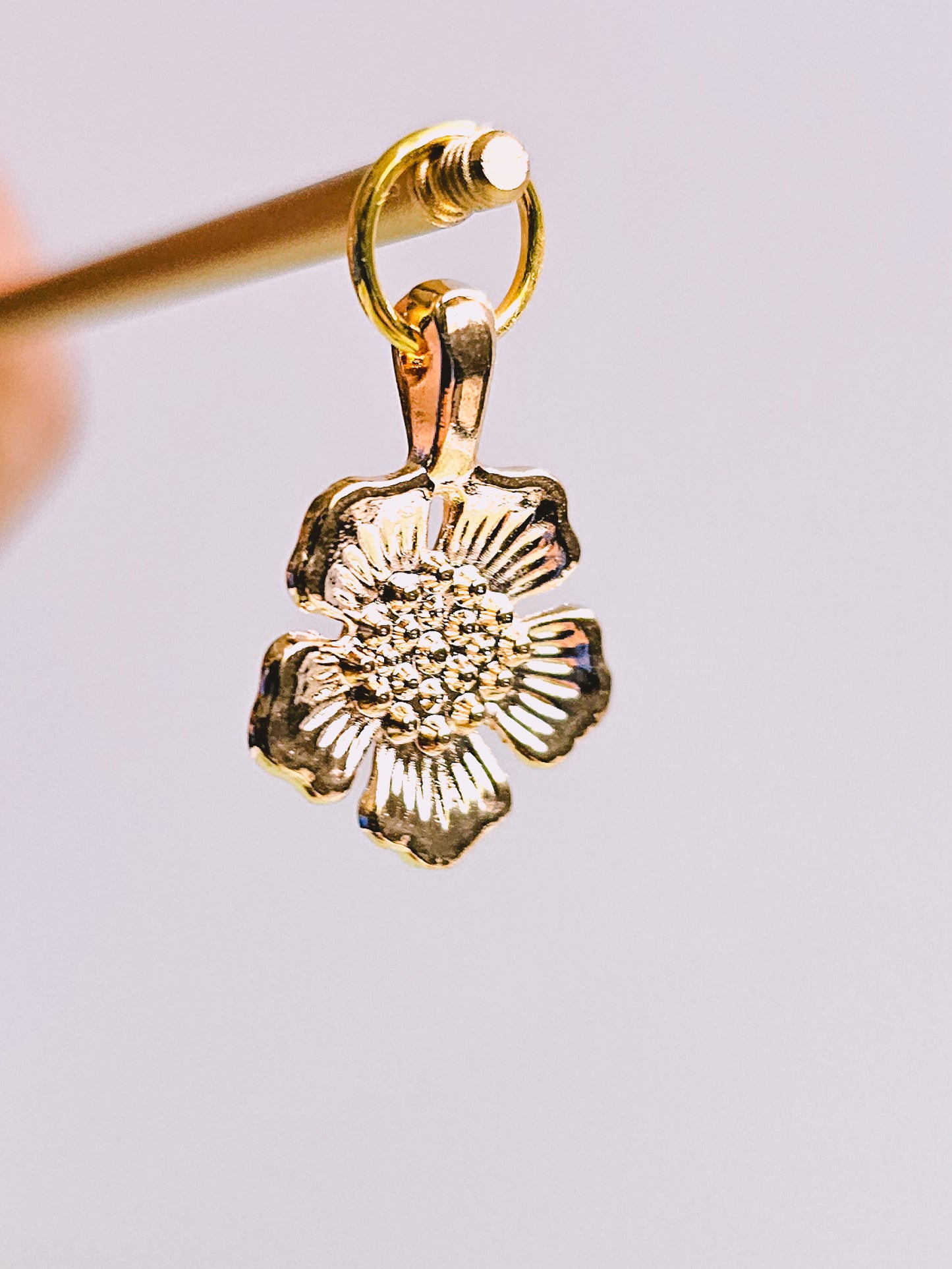 Gold Flower Charm for Opaluxe Charm Hoops