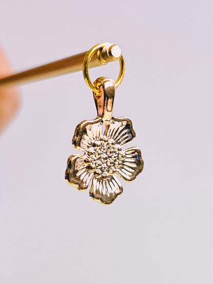 Gold Flower Charm for Opaluxe Charm Hoops