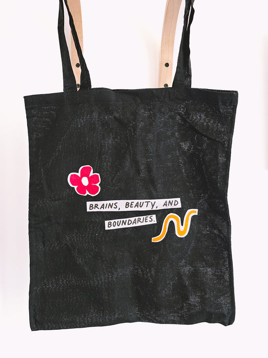 Beauty Brains and Boundaries Tote Bag