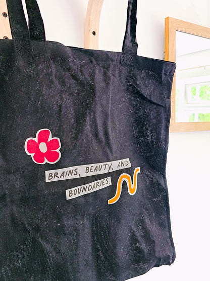 Beauty Brains and Boundaries Tote Bag