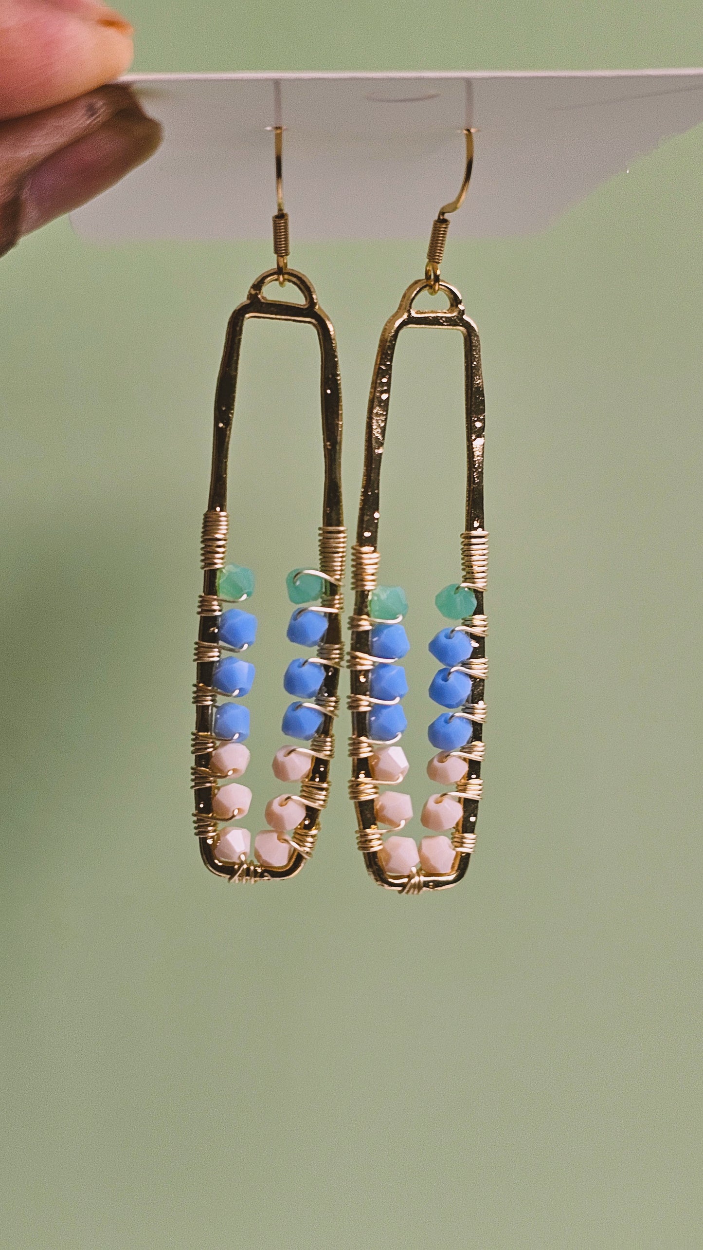 Bohemian Beach, Bring Me to the Beach, Wire Wrapped Earrings, Handmade, For Her