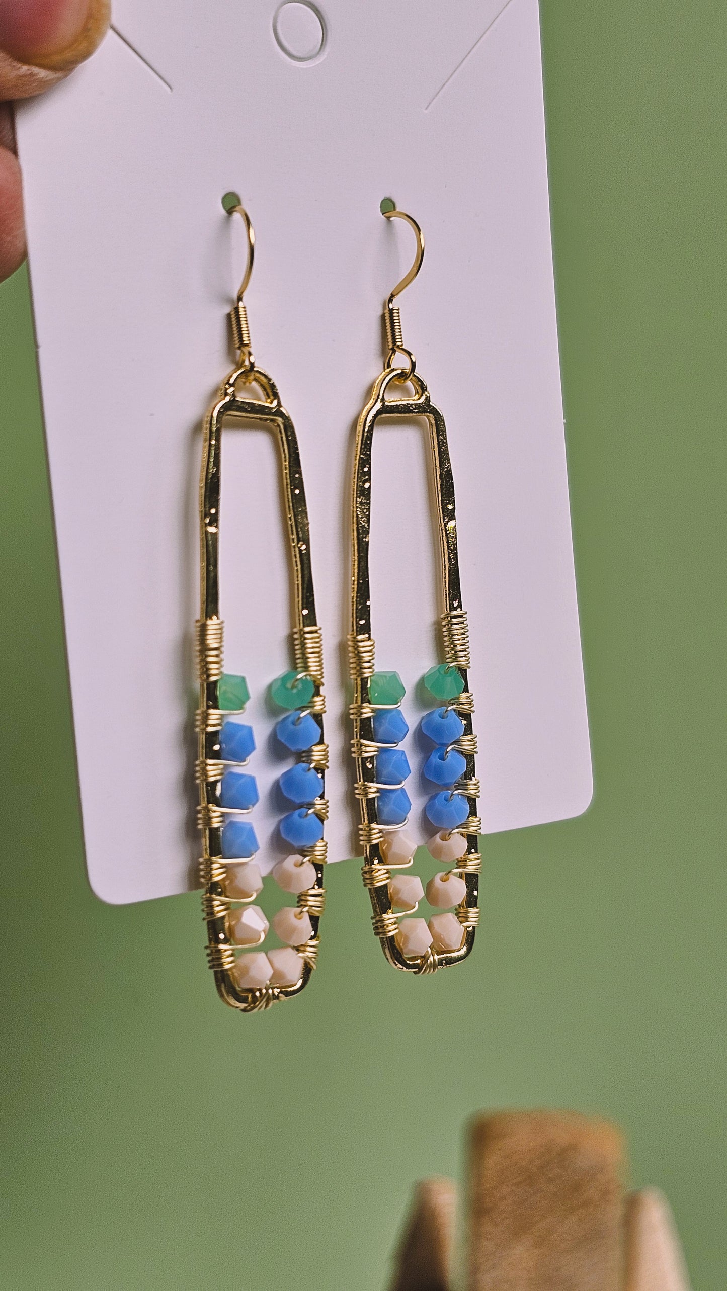 Bohemian Beach, Bring Me to the Beach, Wire Wrapped Earrings, Handmade, For Her