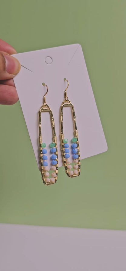 Bohemian Beach, Bring Me to the Beach, Wire Wrapped Earrings, Handmade, For Her